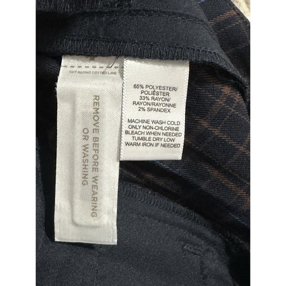 Ann Taylor Loft, Women's Marissa Straight Pants (2),Houndstooth & Blue Plaid, 00 - Picture 6 of 8